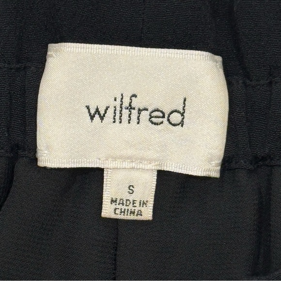 Wilfred Montrouge Shorts Crepe Paperbag Elastic Tie Waist Shorts Black Small - Picture 9 of 12